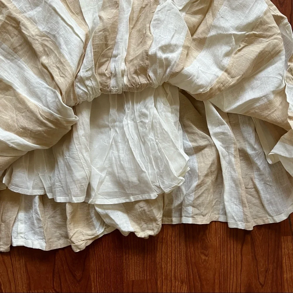 Laude the Label Cotton Linen Tiered Dress - size MEDIUM - Picture 6 of 8